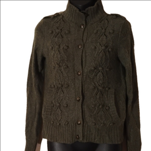 Talbot's Petite size small petite dark green sweater. Pretty details